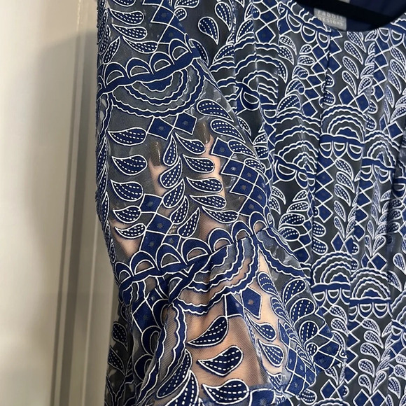 Rabbit Rabbit Rabbit‎ Blue Burnout 3/4 Sleeve Dress. Size 12. NWT. - Picture 6 of 12